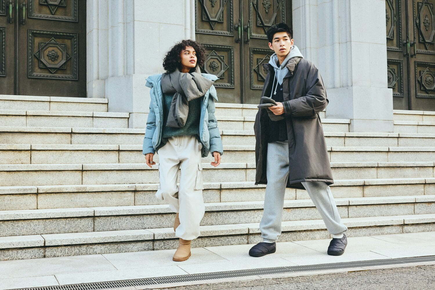 デザイン｜GUの防寒グッズ“ふわふわ”ニットキャップや保温機能性インナー、ユニセックス軽量マフラーも