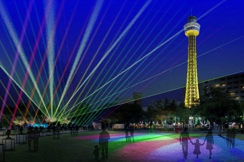 年越しイベント｜横浜・山下公園のイルミネーションイベント「イルミーヌ・ヨコハマ」ライトアート作品＆音の演出