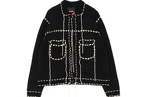 ワイルドサイド ヨウジヤマモト×フィンガリンのカーディガン、“アレンジ可能”なステッチ糸を垂らして