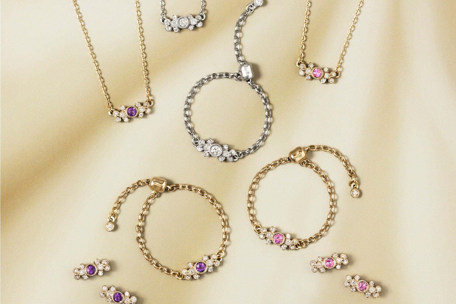 Wreath” Pink Sapphire Ring ピンクサファイアリング （1109P） – AbHeri オンラインショップ