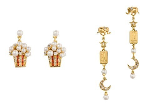 ケイト・スペードのクリスマスジュエリー、ポップコーンネックレス＆“カーニバル”の象と星・月のピアス