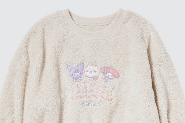 ユニクロ「ちいかわ×サンリオキャラクターズ」フリースルームウェア、うさぎ×ハローキティなど