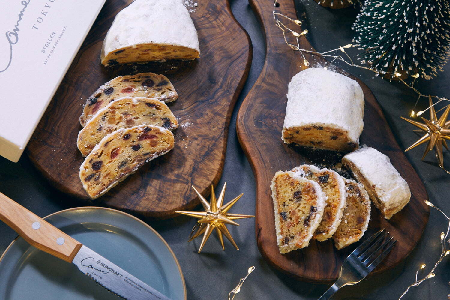 ベーカリー｜自由が丘の人気ベーカリー「コム・ン」クリスマス限定シュトーレン、りんご生地×焦がしバターの風味