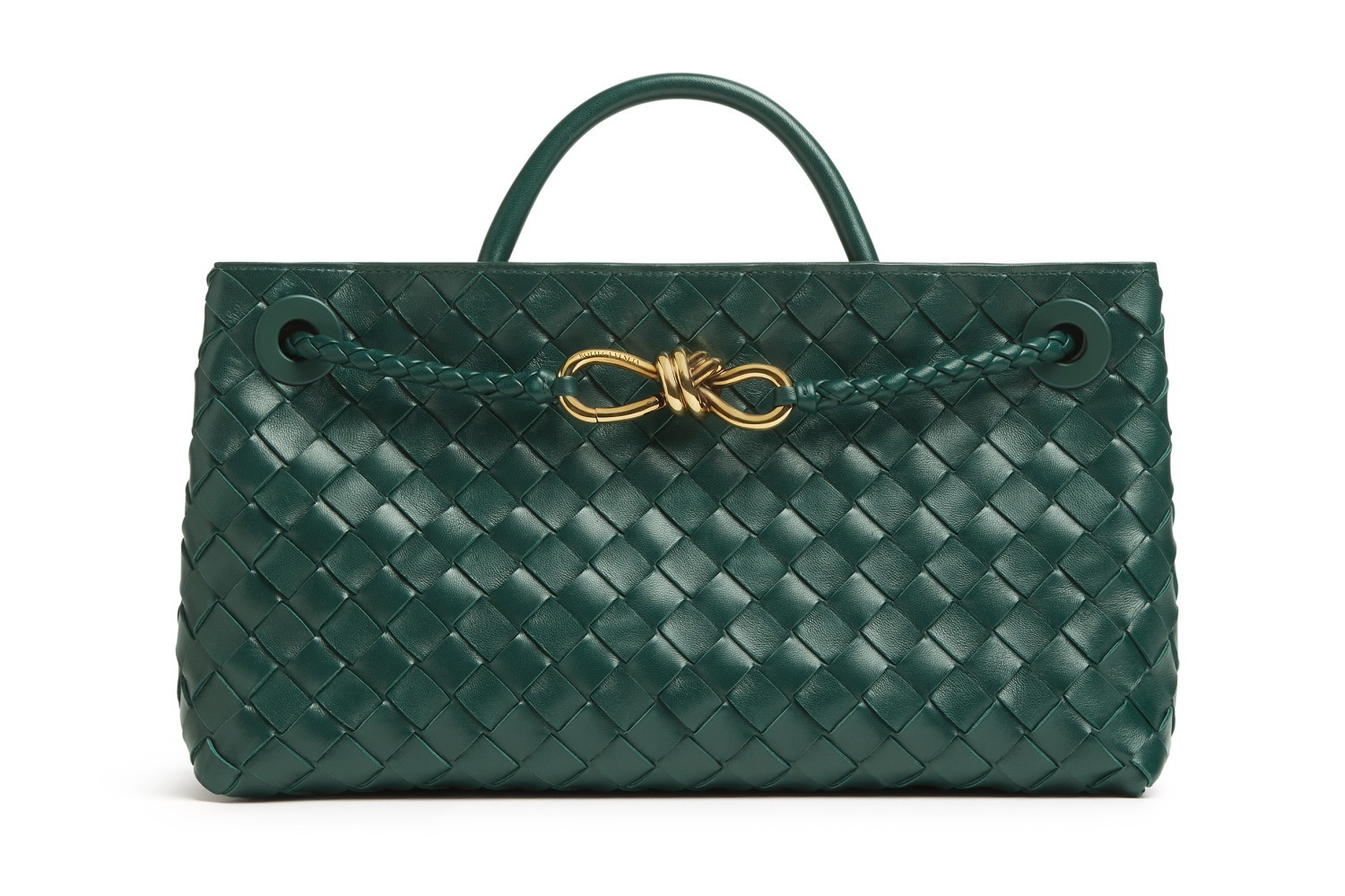 ボッテガ・ヴェネタ ウーブン ディテール トートバッグ Bottega Veneta® Men's Small Intrecciato Zipped Tote in Black