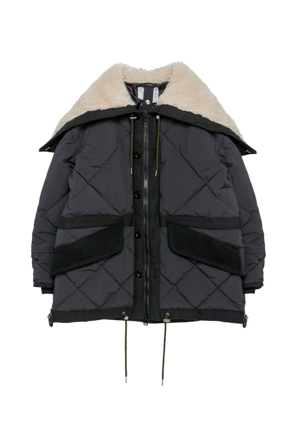 【関税・送料込】sacai ムートントリム パファージャケット sacaiの23年クリスマスウェア、デニム×ムートンのドッキング