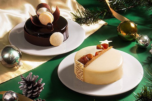 ブボ・バルセロナの23年クリスマス、栗×マカダミアナッツの“ホワイト”ムースケーキやチョコケーキ