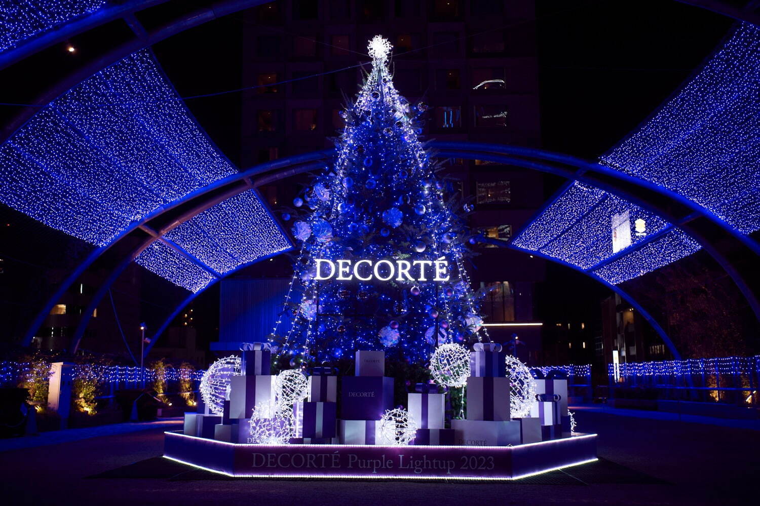 渋谷ミヤシタパークのクリスマスイルミネーション2023、“パープル”の光でライトアップ｜写真2