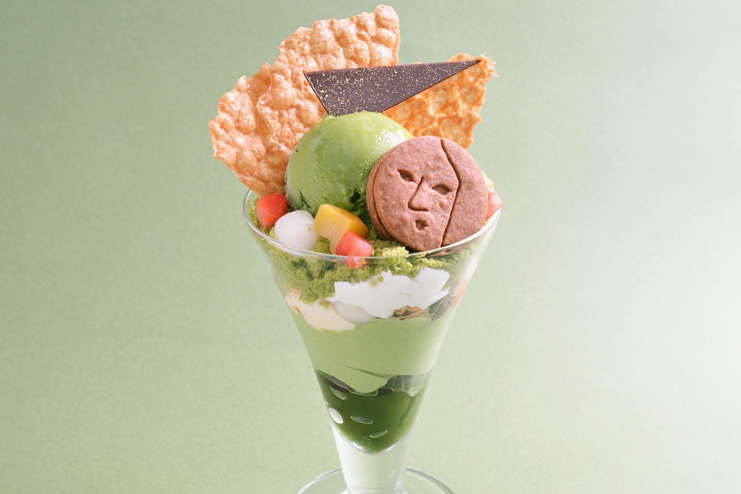 よーじやカフェ 嵯峨野嵐山店「嵯峨野のお庭の抹茶パフェ」