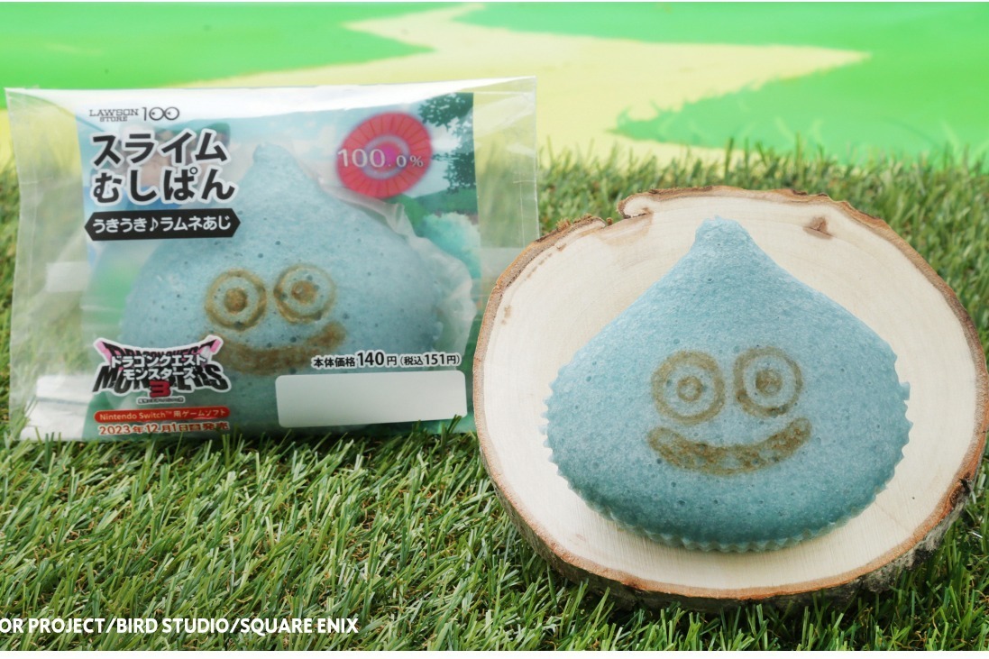 クリームパン｜ドラゴンクエスト「スライム」が蒸しパンに！黒ゴマミルク味の「メタルスライム」＆“スライムコロネ”も