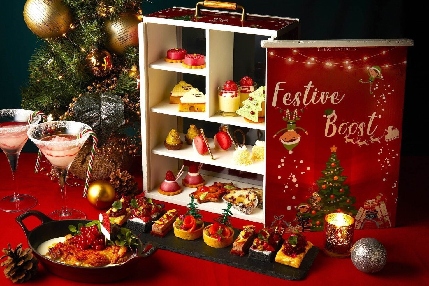 ANAインターコンチネンタルホテル東京のクリスマスアフタヌーンティー、ツリー風ピスタチオのタルトなど