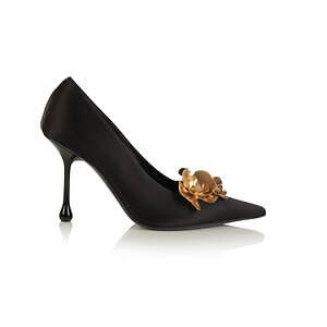 JIMMY CHOO ジミーチュウ ストーン付き編み込み ピンヒールサンダル レディースブラウン