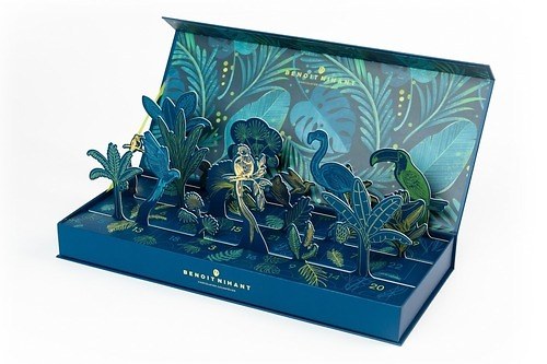 ブノワ・ニアン初のアドベントカレンダー、“ジャングル”着想のボックスにボンボンショコラ24粒をイン