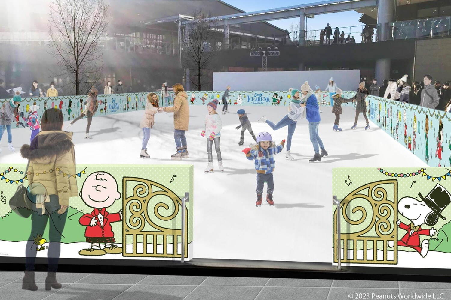 町田「グランベリーパーク」にスヌーピーのアイススケートリンク、冬季限定でオープン｜写真0