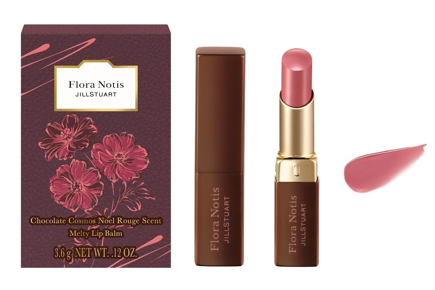 フローラノーティス ジルスチュアート24年バレンタインコスメ、“カカオピンク”の限定リップバーム