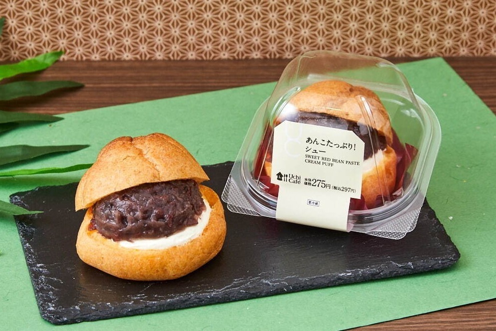 ローソン｜ローソン新作“あんこたっぷり”のシュークリーム、ふんわり生地に粒あん×クリームをイン