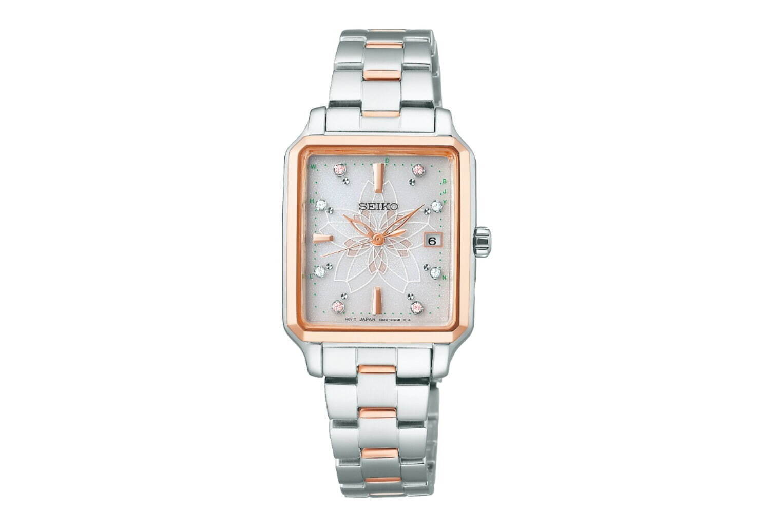 セイコールキア＆セイコーコレクション“桜咲く”限定腕時計、淡いピンクのクリスタルガラスをセット｜写真6