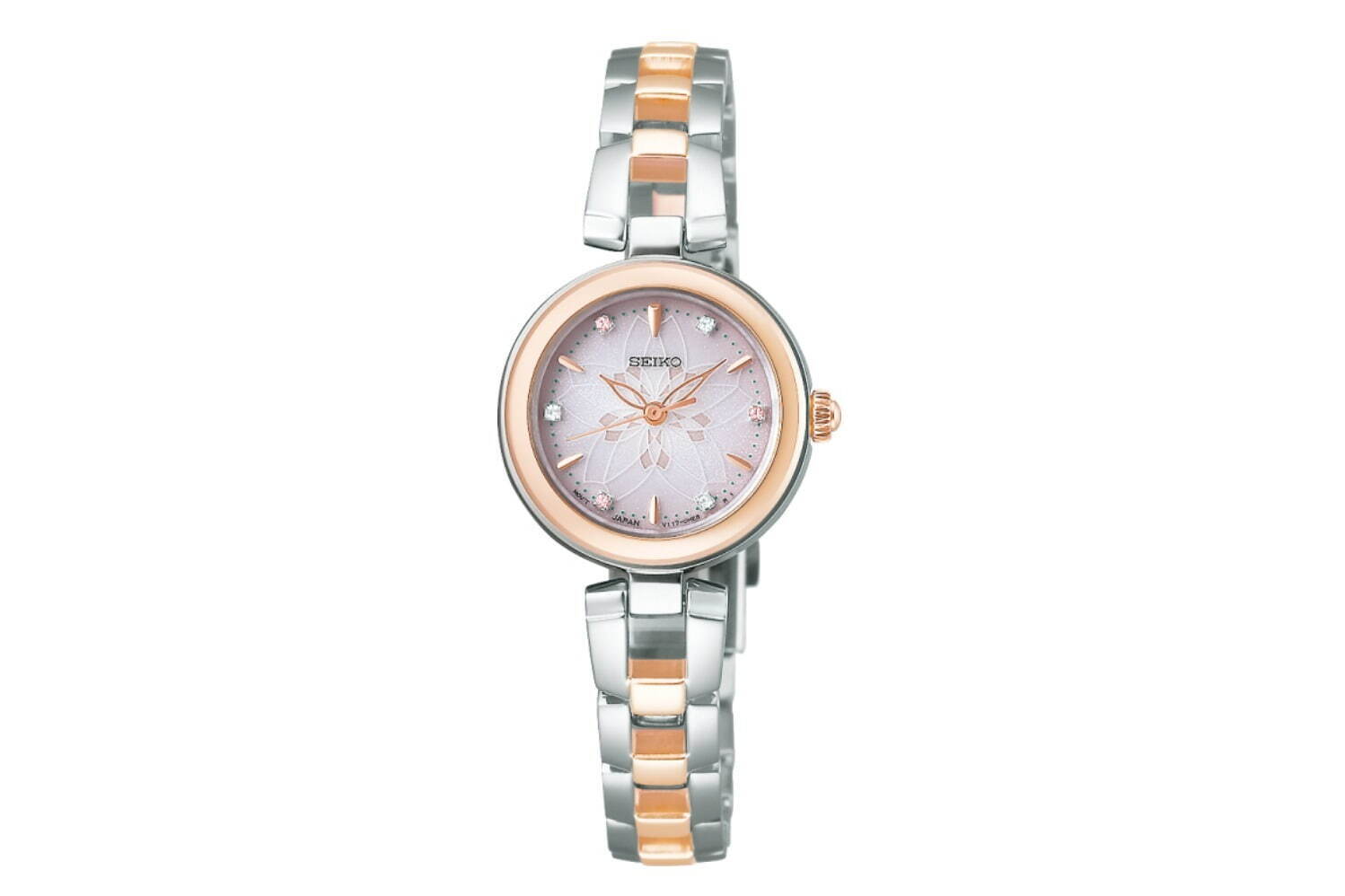 セイコールキア＆セイコーコレクション“桜咲く”限定腕時計、淡いピンクのクリスタルガラスをセット｜写真7