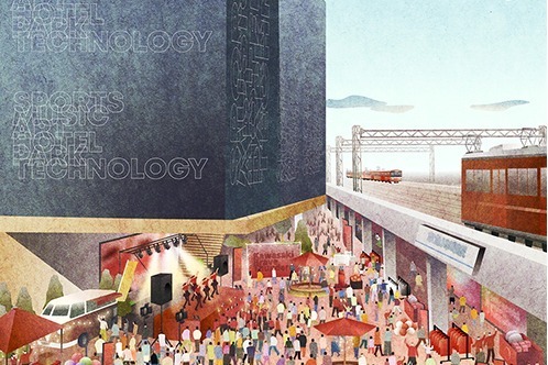 京急川崎駅隣接エリアの再開発、大型複合施設「アリーナシティ」商業・ホテル・スポーツ施設を内包