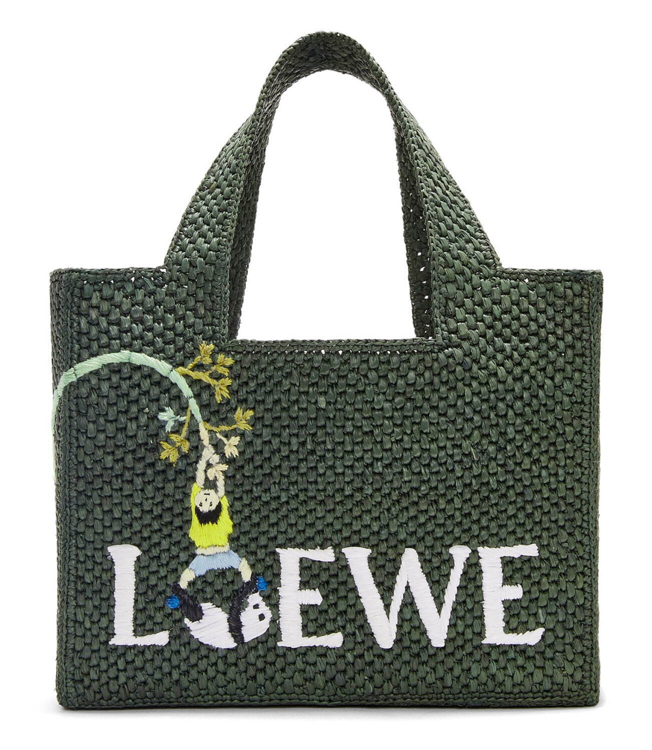 ロエベフォント トート ミディアム（ラフィア） ブラック - LOEWE
