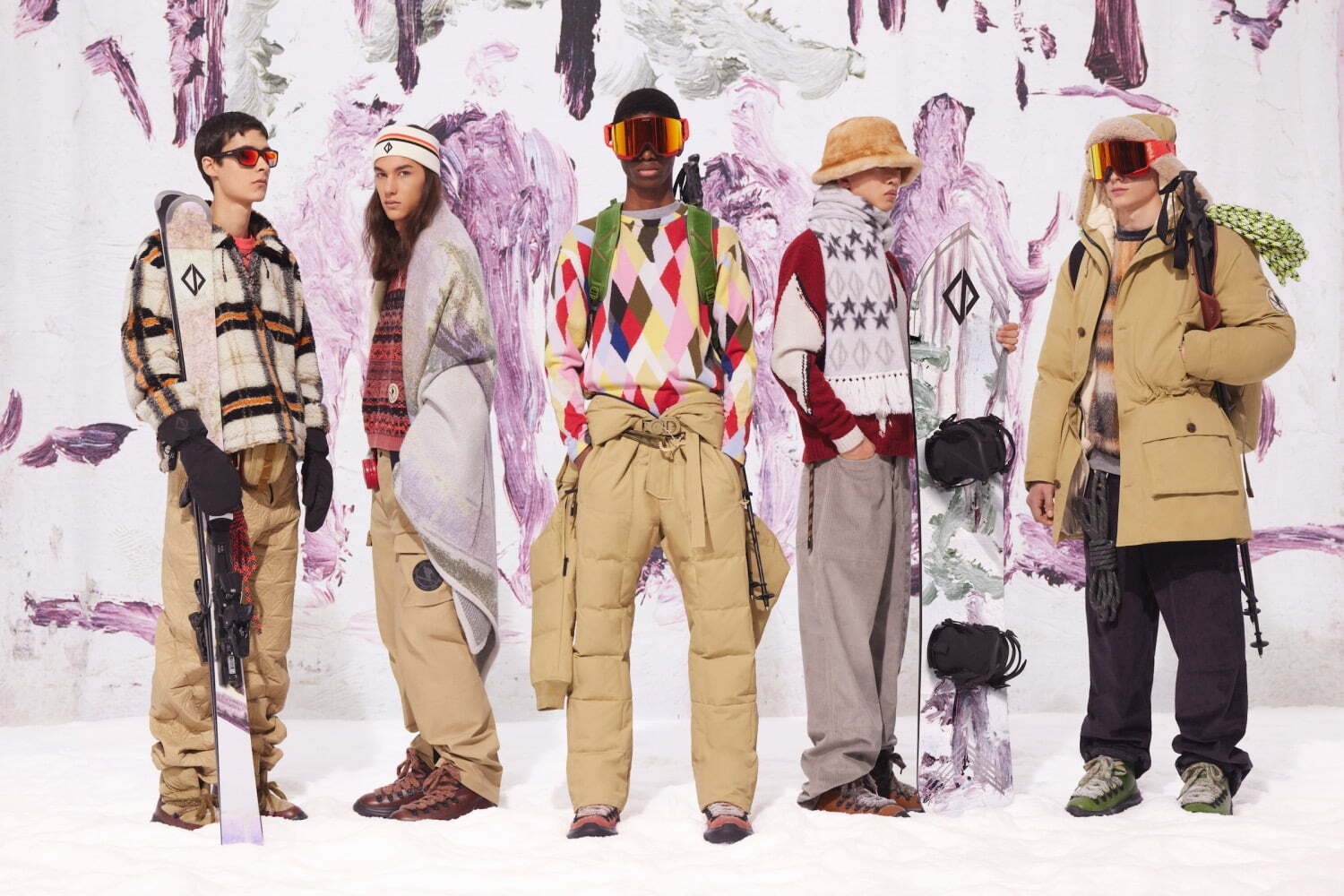 ディオールのメンズスキーウェア、英国の現代画家ピーター・ドイグとコラボ - ブルゾンやニットなど