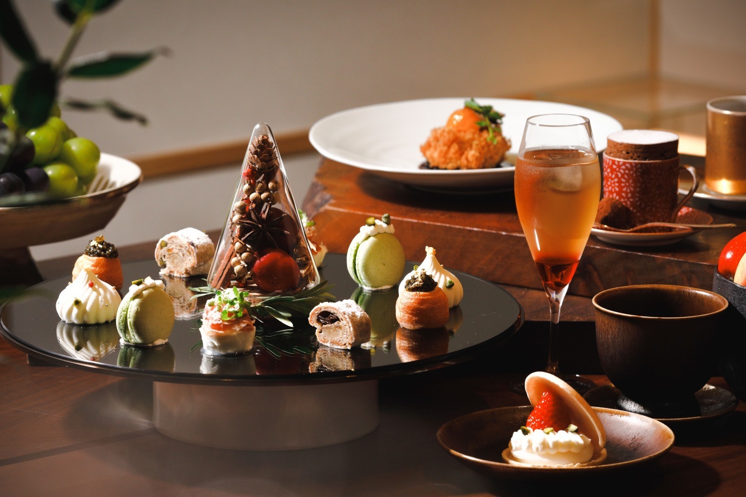 フレンチ｜パーク ハイアット 京都クリスマスアフタヌーンティー、国産ティーとコース仕立てのスイーツ＆セイボリー