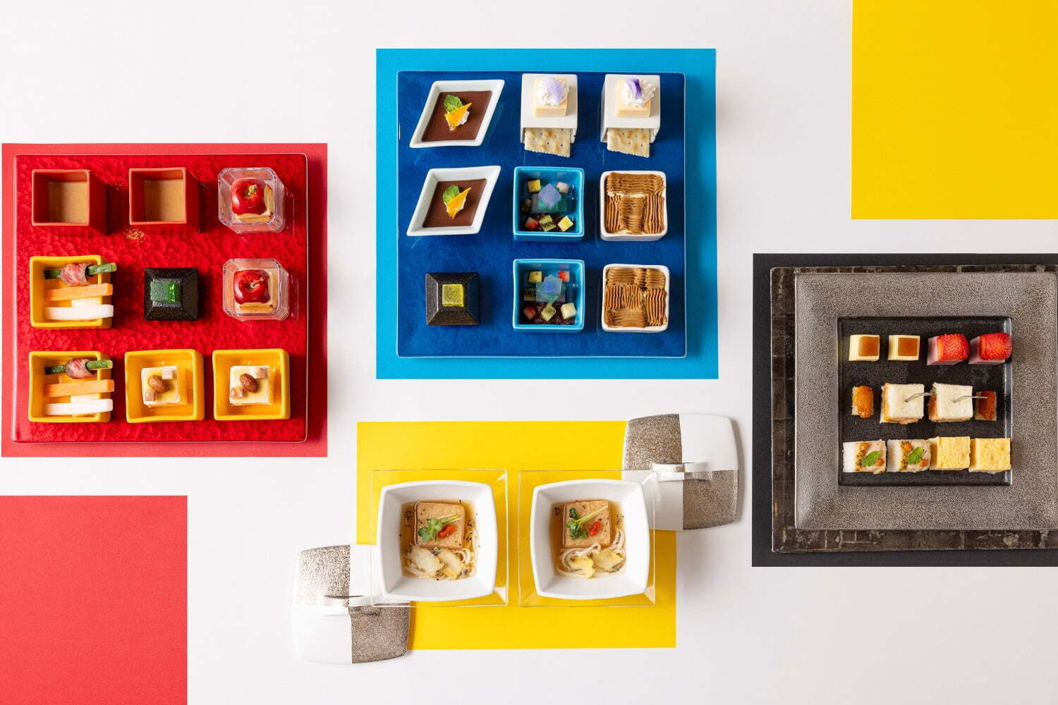 羊羹｜“キューブ型”の和アフタヌーンティーがザ・プリンスギャラリー 東京紀尾井町で、宝石のような寒天餡みつ