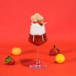 銀座「ザ チョーヤ ギンザバー」いちごショートケーキ＆いちごミルク風の冬限定梅酒カクテル｜写真2