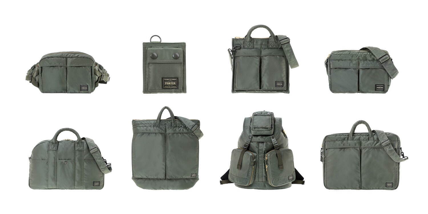 ヒップバッグ 46,200円、ポケットウォレット 27,500円、スクエアトートバッグ(L) 80,300円、スリングバッグ Wジップ 48,400円
ボストンバッグ(L) 72,600円、ヘルメットバッグ(L) 72,600円、リュックサック(L) 132,000円、ダッフルバッグ 99,000円