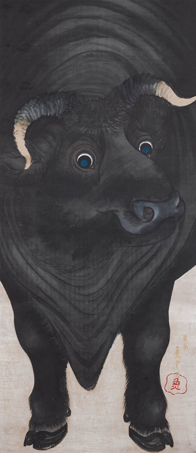 長沢芦雪筆 《牛図》
江戸時代 18世紀 鐵齋堂 ［後期展示］