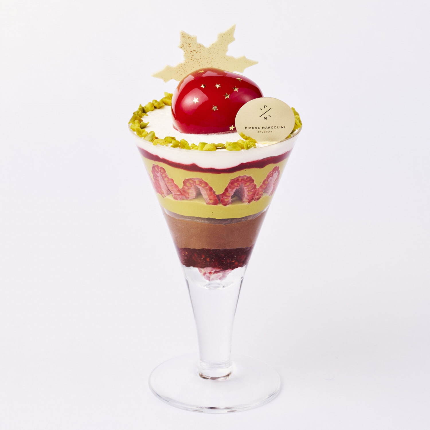 ピエール マルコリーニのクリスマス限定カフェメニュー、チョコ×ピスタチオのパフェや“ハート形”ケーキ｜写真2