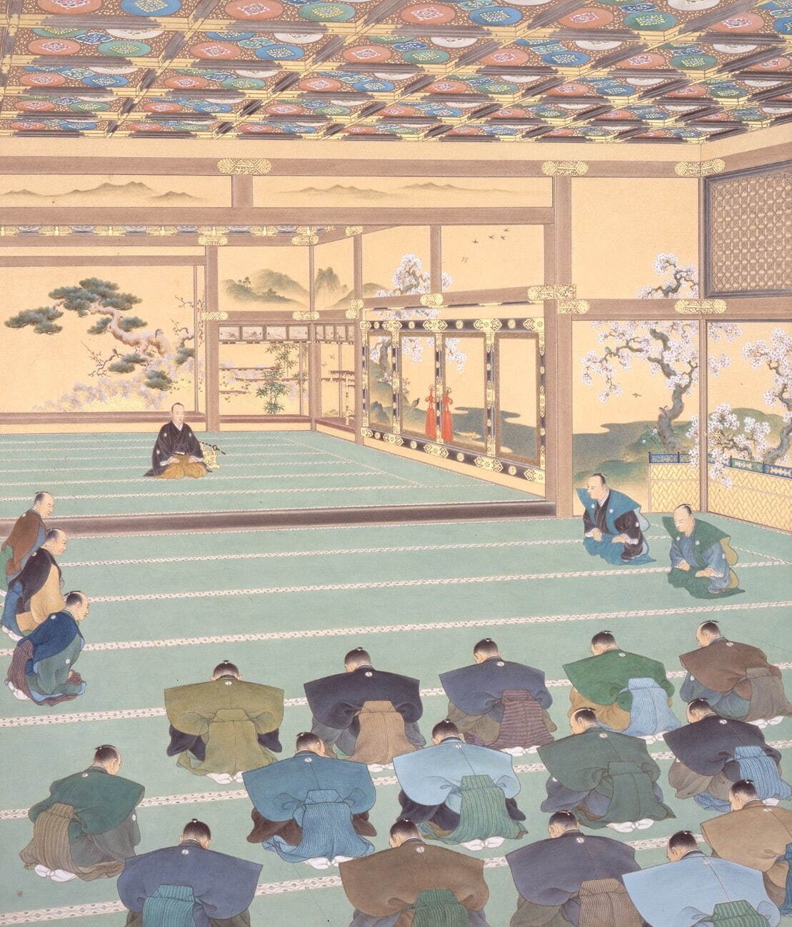 邨田丹陵筆 《聖徳記念絵画館壁画下図「大政奉還」》
昭和9年(1934年) 明治神宮蔵 ［前期展示］