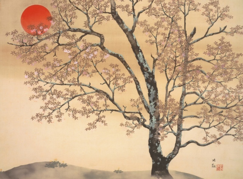 横山大観 《春朝》 昭和14年(1939年)頃 絹本・彩色 山種美術館