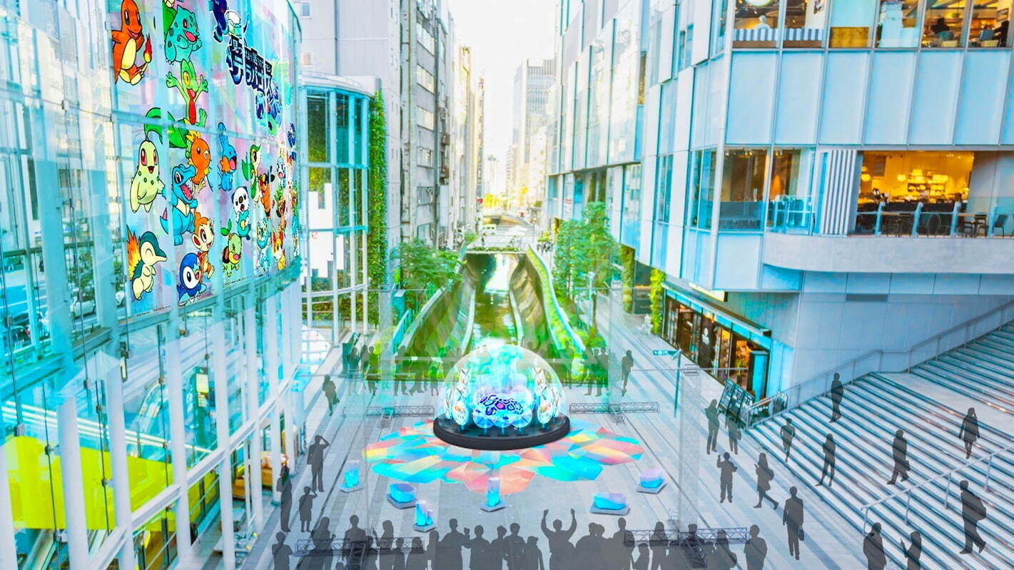 伝説のポケモン「テラパゴス」が出現するイルミネーションが渋谷で、幻想的な光＆歴代御三家のホログラム｜写真3
