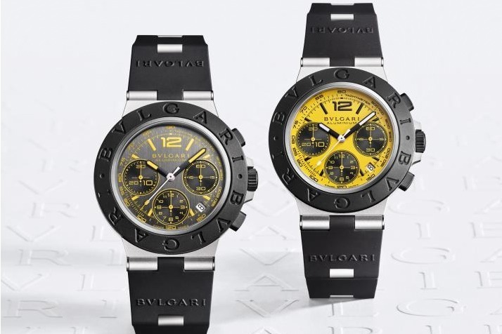 ブルガリのメンズ腕時計、「グランツーリスモ」着想“ブラック×イエロー”の限定モデル