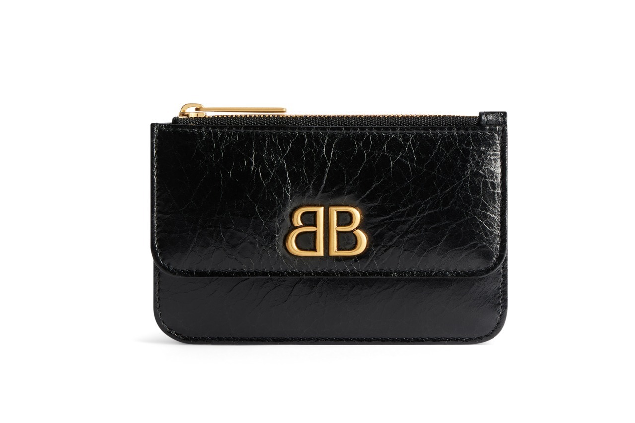 コインケース｜バレンシアガ24年春の新作“柔らかレザー”グッズ、ゴールドのダブルBロゴ入りミニ財布＆カードホルダー