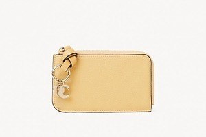 Chloé 二つ折り財布 イエロー レザー 認証カード付き