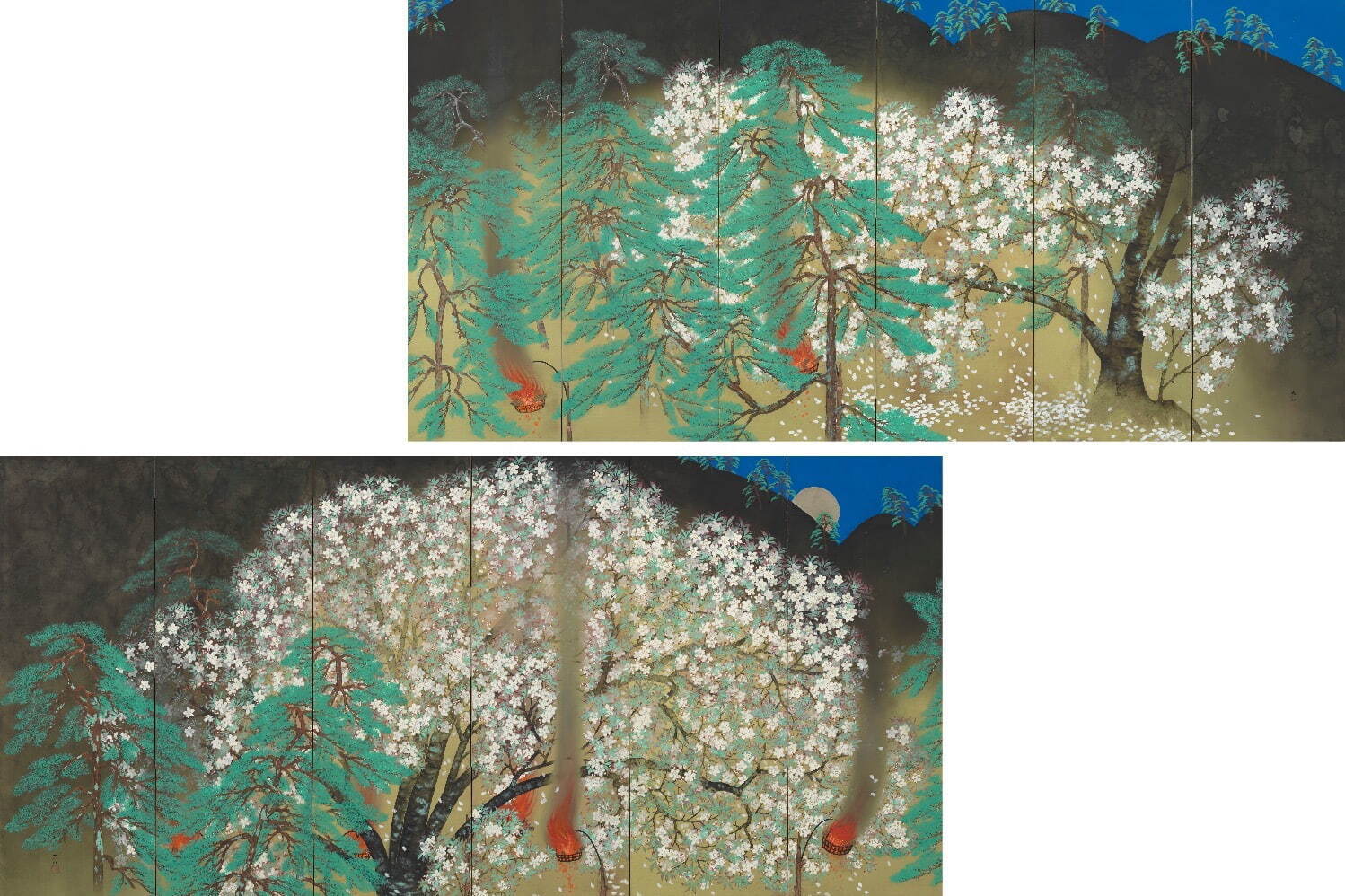 横山大観筆 《夜桜》 昭和4年(1929年) 大倉集古館蔵