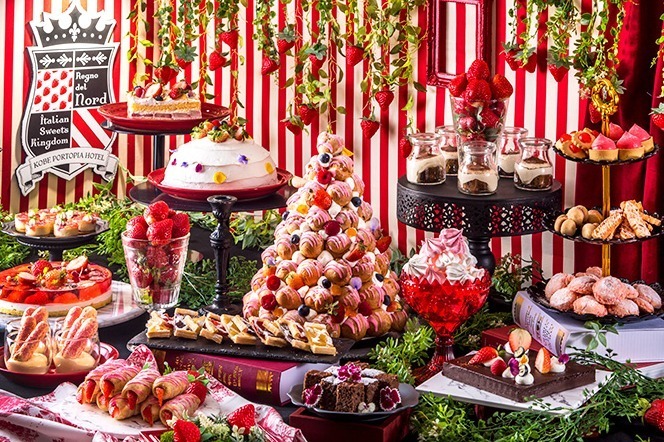 デザートビュッフェ｜神戸ポートピアホテルのいちご×イタリアスイーツブッフェ、ホットチョコがけティラミスや伝統焼き菓子など