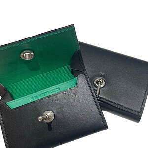 エド ロバート ジャドソン“トグルスイッチ風”財布、ブラック×グリーン