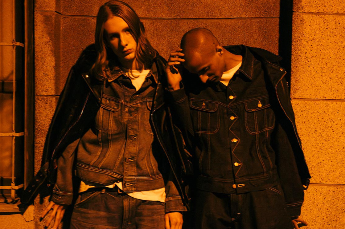 Lee×ショットのデニムジャケット＆ジーンズ、黒のレザーパッチなど“モノトーン”パーツで