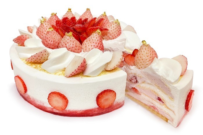 カフェコムサ限定「紅白いちごのミルクレープ」希少な白いちご×赤い苺を贅沢に食べ比べ