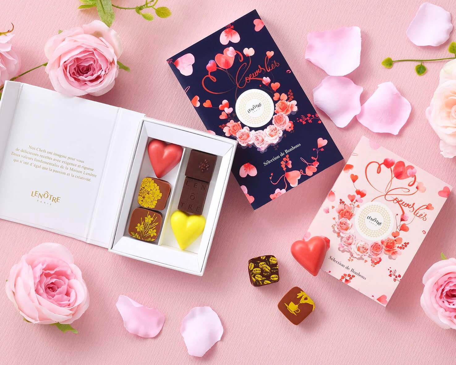 仏発ルノートルの24年バレンタイン“苺×ハート”のチョコレート、愛の花びらが舞う限定BOXで｜写真1