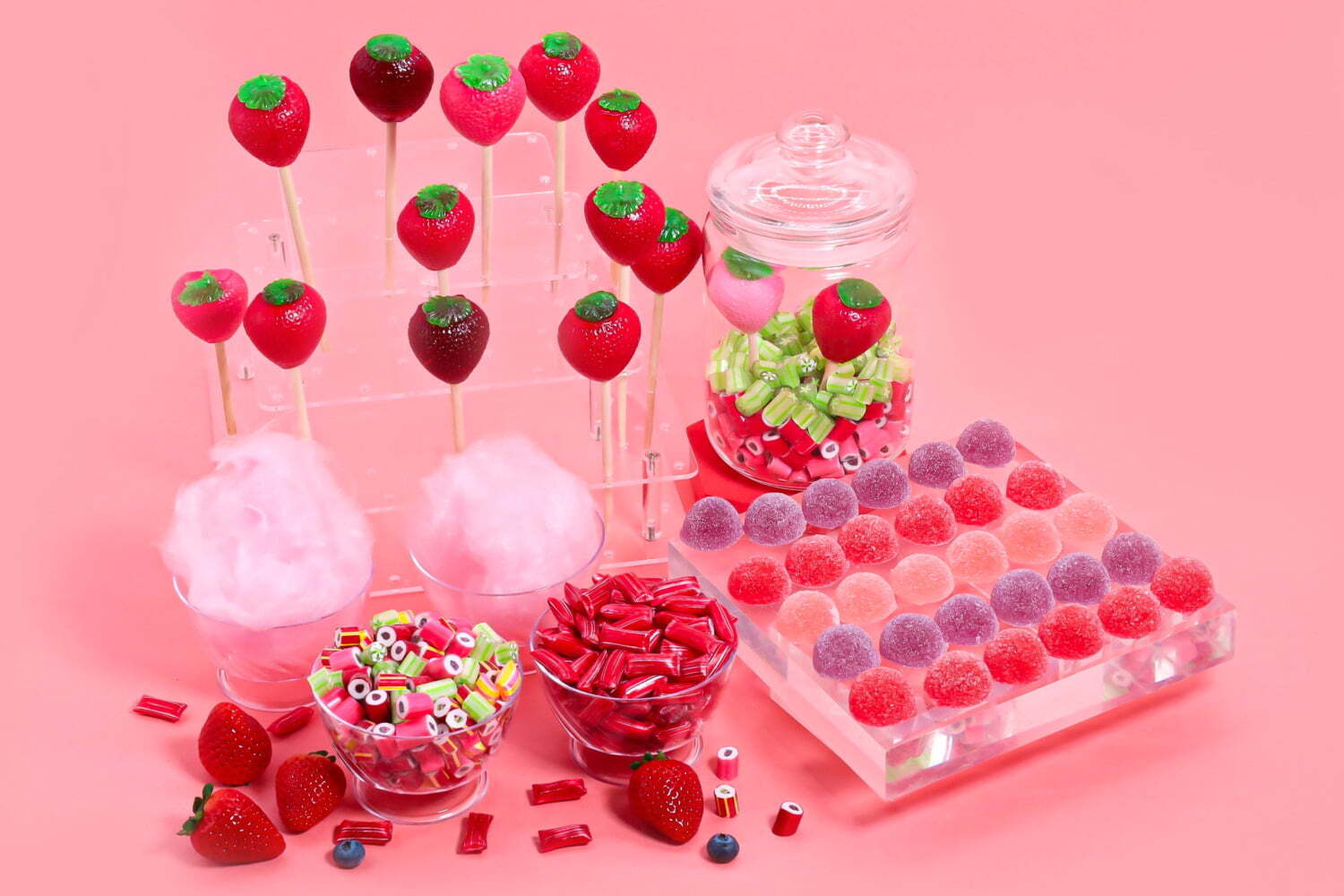 パパブブレ“苺尽くし”の新作キャンディー、ショートケーキやあまおう味など