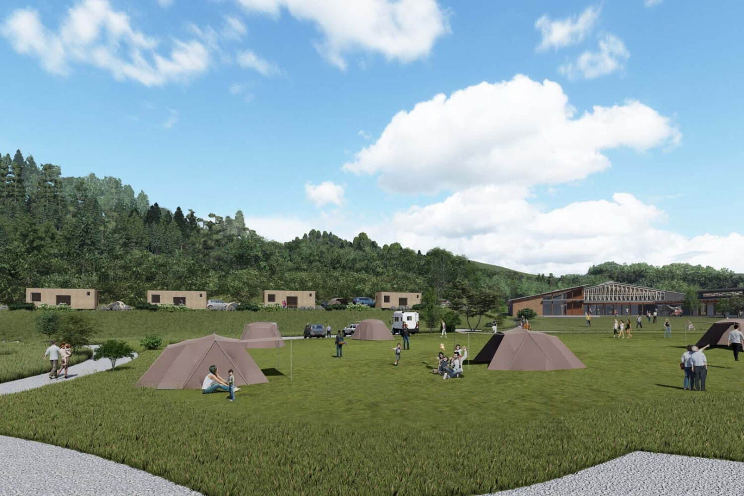 温泉｜スノーピーク関東初の直営キャンプフィールドが栃木県鹿沼市に、露天風呂やサウナ備える温浴施設も