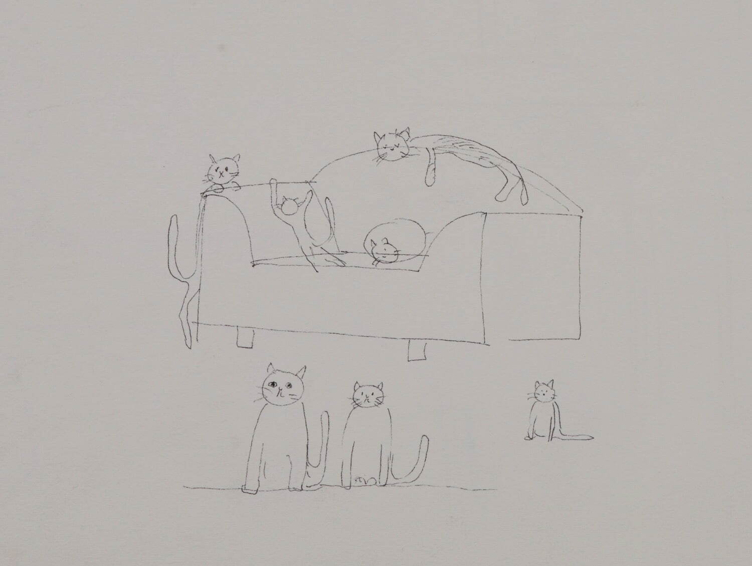 イメージスケッチ「ハウ・ハイ・ザ・ムーン」 1980年代 クラマタデザイン事務所蔵
撮影：渞忠之 ©Kuramata Design Office