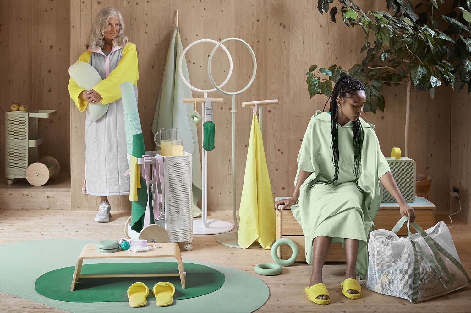 マイクロファイバー｜イケアからホームトレーニング向けの新作コレクション「ダイリエン」バスポンチョやエクササイズマット