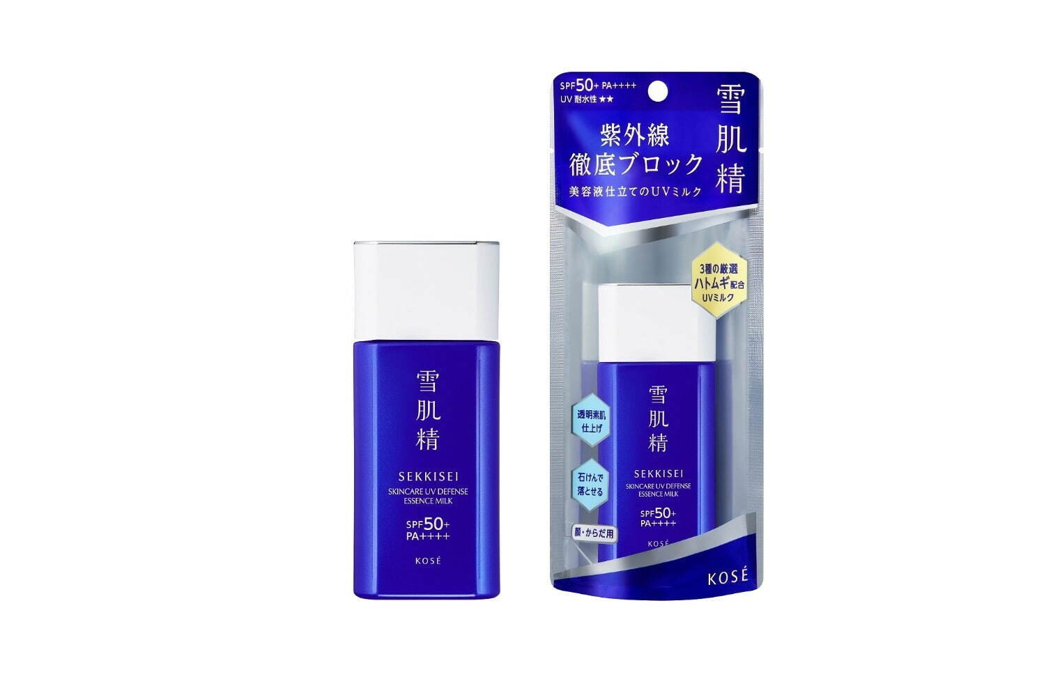 雪肌精 スキンケア UV エッセンス ミルク SPF50+ PA++++ UV 耐水性★★ 2,640円(編集部調べ)＜新製品＞