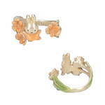 “ミッフィー＆誕生花”のリングがフラワーミッフィーで、スイートピーやスズランモチーフなど全12種｜写真6