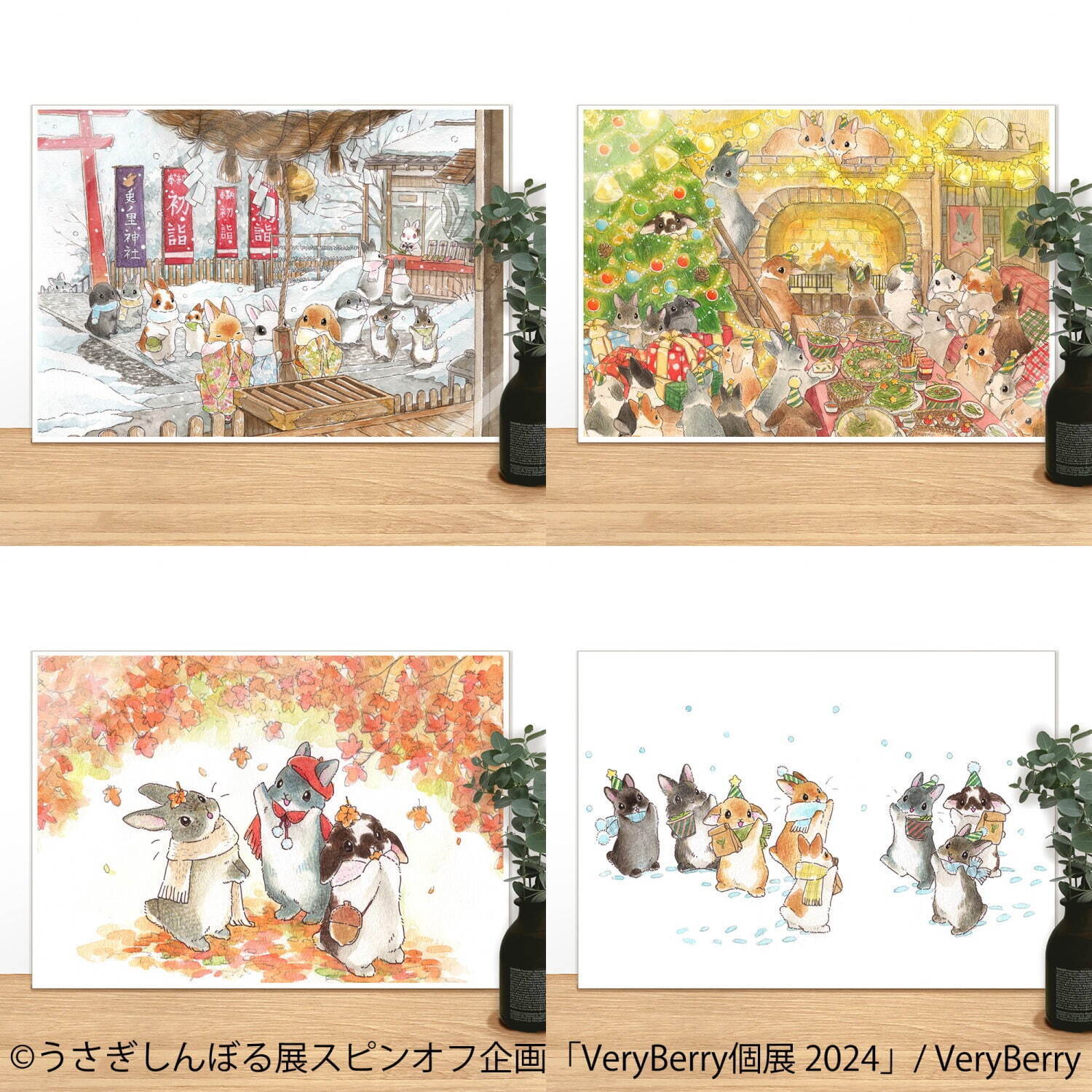 “キュートなうさぎさん”アートが集結する個展が名古屋で、描き下ろし限定原画作品などを展示・販売｜写真11