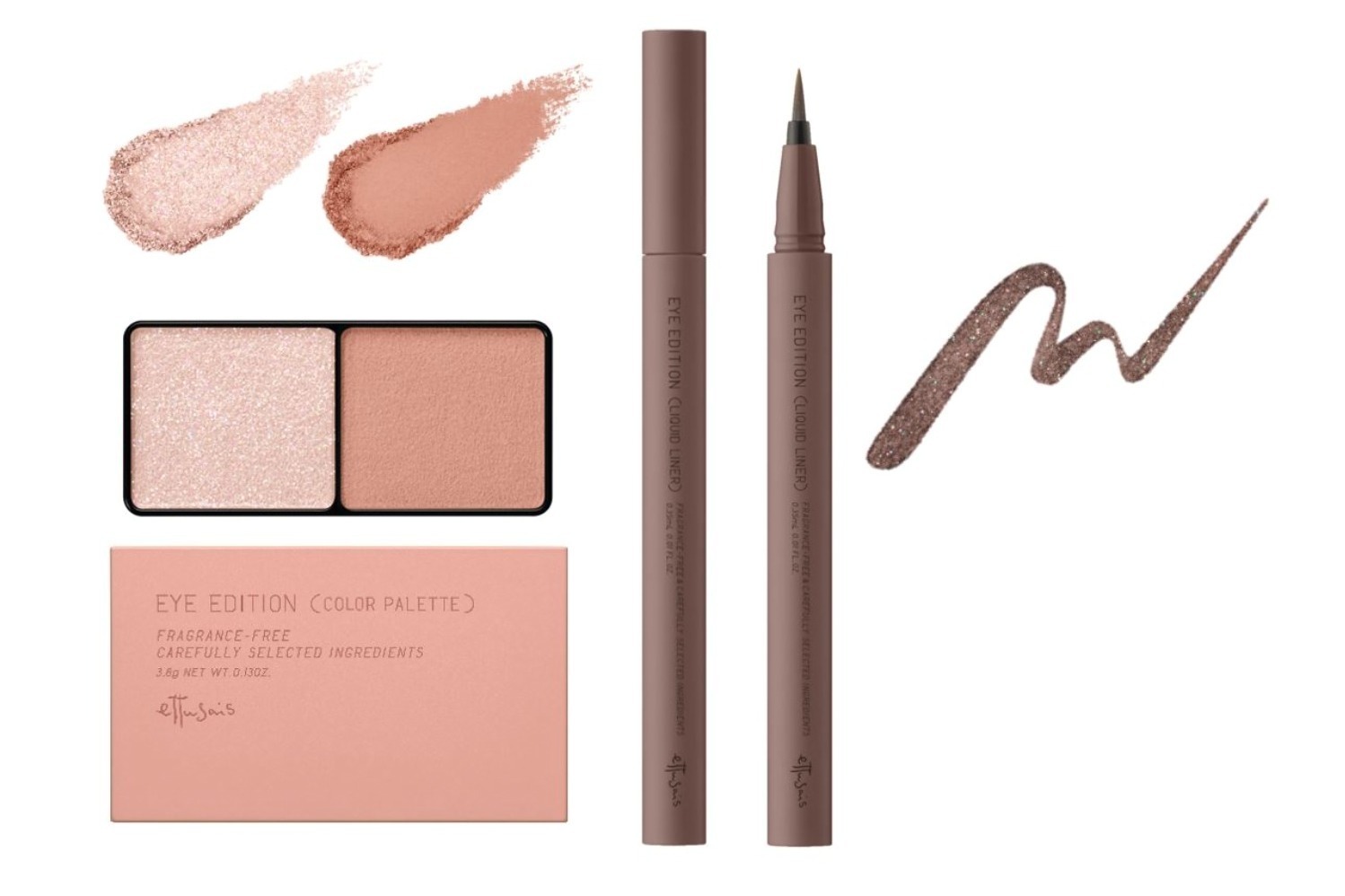 アイパレット｜エテュセ24年春コスメ第2弾、ソフトな陰影をもたらすピンクヌードのアイパレ＆ブラウンのアイライナー